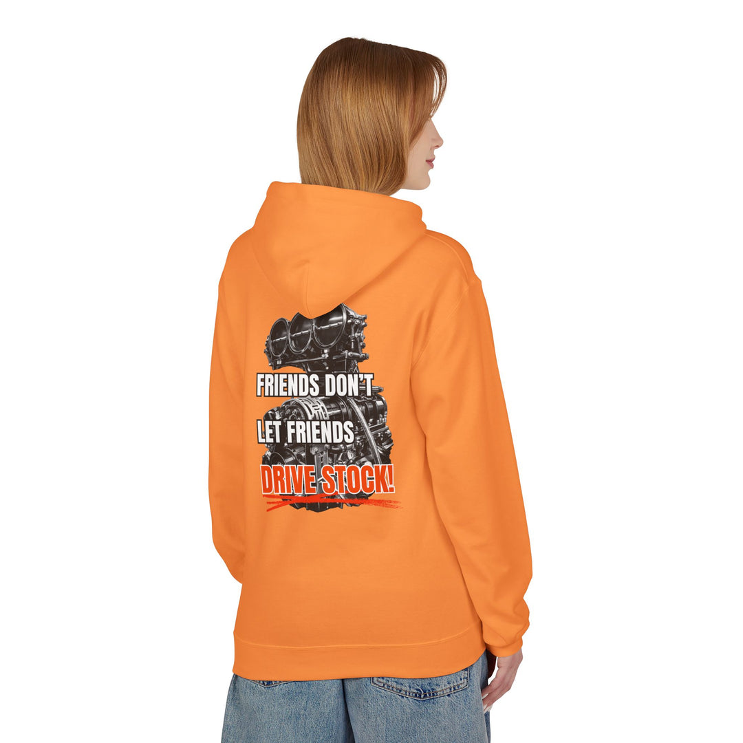 Box Performance Hoodie - "Friends Don’t Let Friends Drive Stock" Drag Racing Engine Graphic