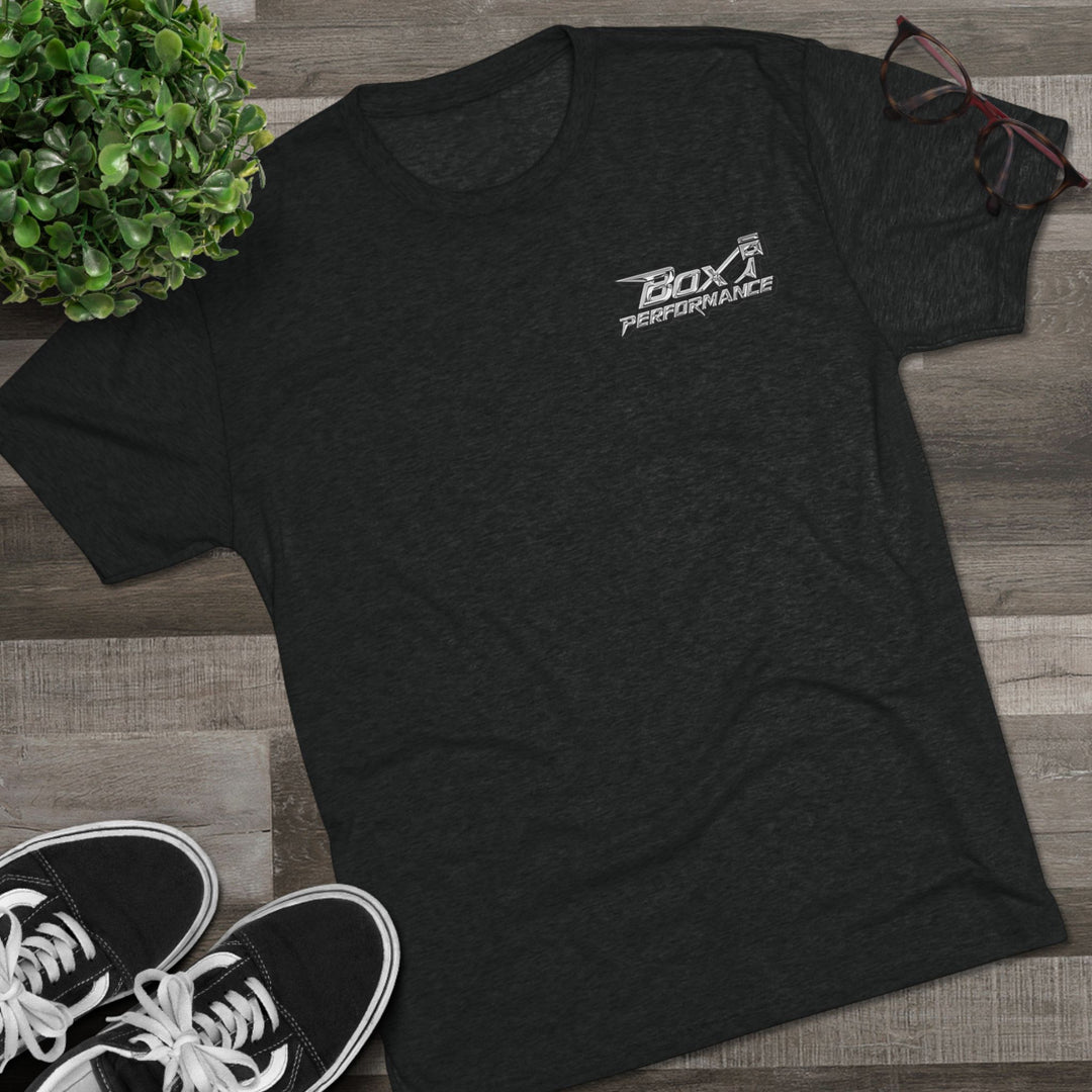 Box Performance Tri Blend Tee with Classic Blower Logo on Back